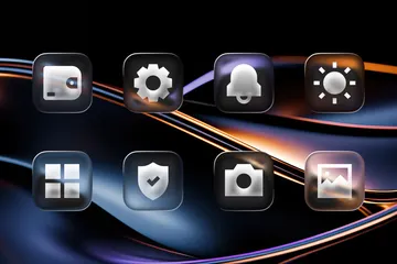 Interfaz de usuario de Liquid Glass Paquete de Iconos